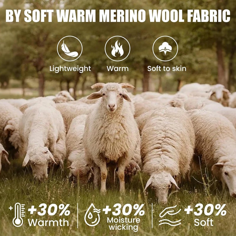 Wander Merino Wool Running Gloves for Winter Lightweight Touchscreen Thermal Knit Glove for Men&Women Upgraded - Image 3